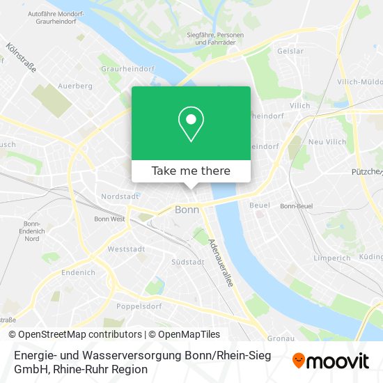 Карта Energie- und Wasserversorgung Bonn / Rhein-Sieg GmbH