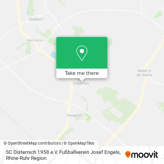 Карта SC Disternich 1958 e.V. Fußballverein Josef Engels