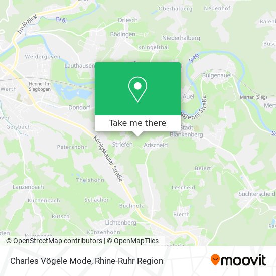 Charles Vögele Mode map