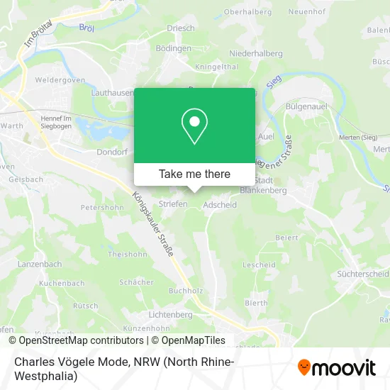 Charles Vögele Mode map