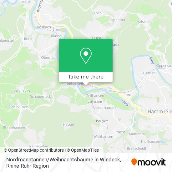 Nordmanntannen / Weihnachtsbäume in Windeck map