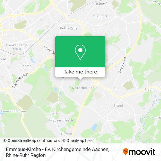 Emmaus-Kirche - Ev. Kirchengemeinde Aachen map