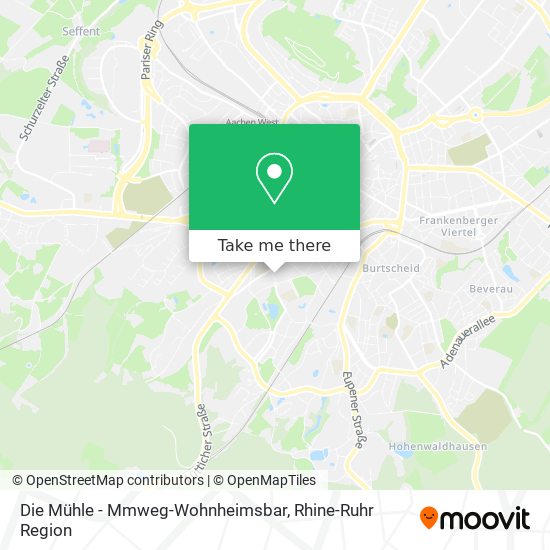 Карта Die Mühle - Mmweg-Wohnheimsbar