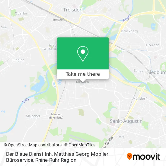 Карта Der Blaue Dienst Inh. Matthias Georg Mobiler Büroservice