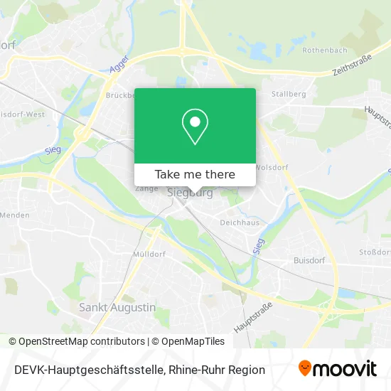 Карта DEVK-Hauptgeschäftsstelle
