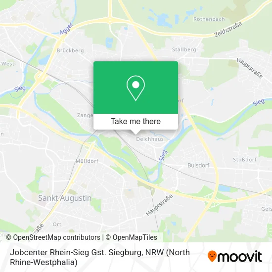 Карта Jobcenter Rhein-Sieg Gst. Siegburg