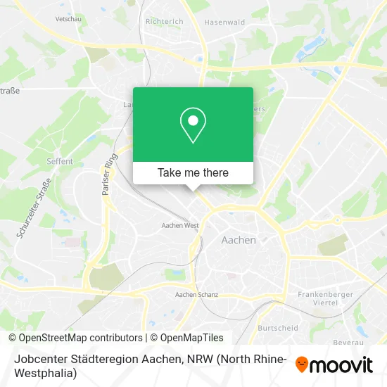 Карта Jobcenter Städteregion Aachen