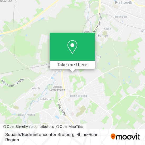 Squash / Badmintoncenter Stolberg map