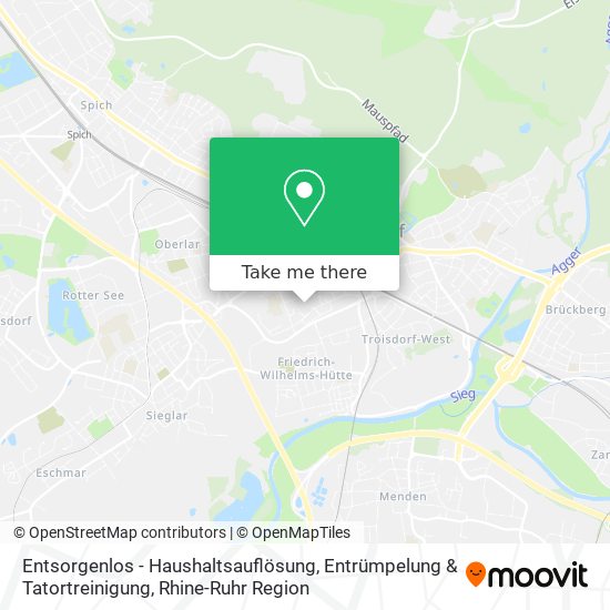 Entsorgenlos - Haushaltsauflösung, Entrümpelung & Tatortreinigung map