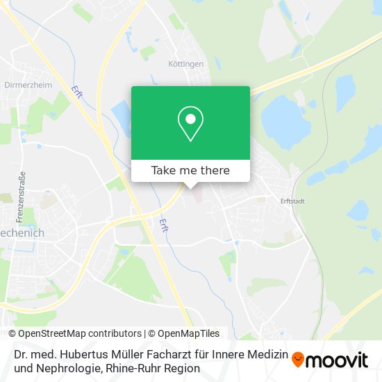 Dr. med. Hubertus Müller Facharzt für Innere Medizin und Nephrologie map