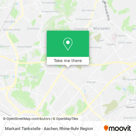 Карта Markant Tankstelle - Aachen
