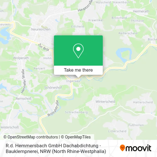 R.d. Hemmersbach GmbH Dachabdichtung - Bauklempnerei map