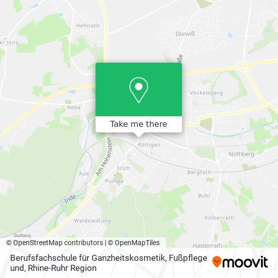 Berufsfachschule für Ganzheitskosmetik, Fußpflege und map