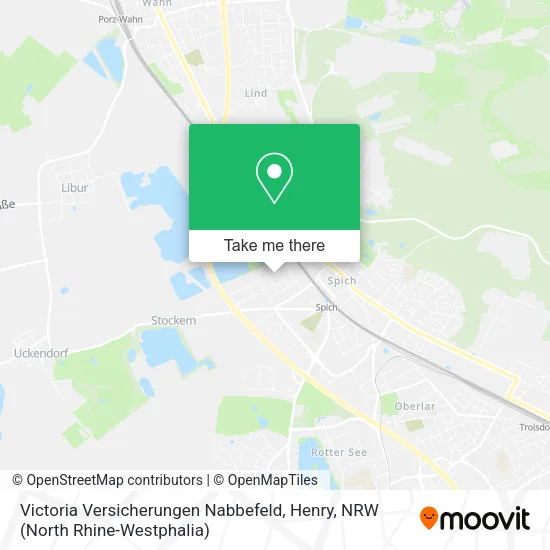 Карта Victoria Versicherungen Nabbefeld, Henry