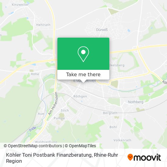 Карта Köhler Toni Postbank Finanzberatung