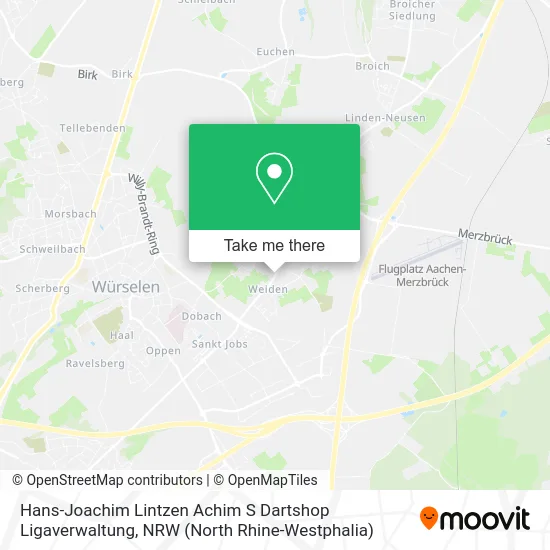 Карта Hans-Joachim Lintzen Achim S Dartshop Ligaverwaltung