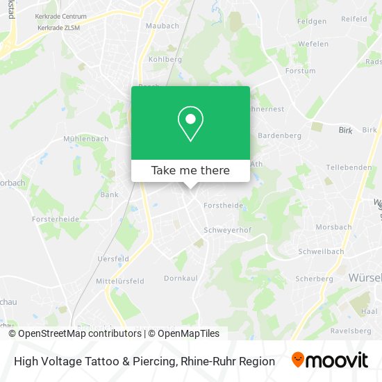 High Voltage Tattoo & Piercing map
