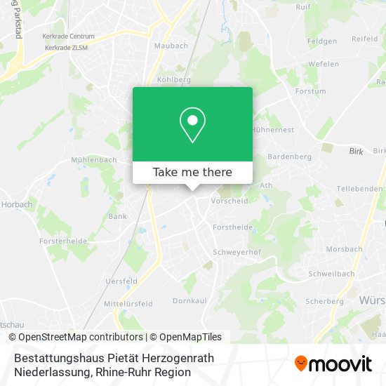 Bestattungshaus Pietät Herzogenrath Niederlassung map