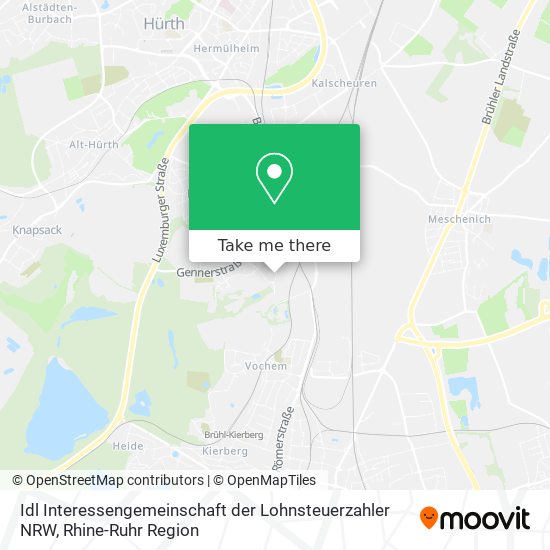 Idl Interessengemeinschaft der Lohnsteuerzahler NRW map