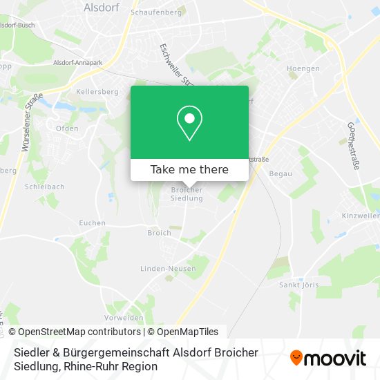 Siedler & Bürgergemeinschaft Alsdorf Broicher Siedlung map