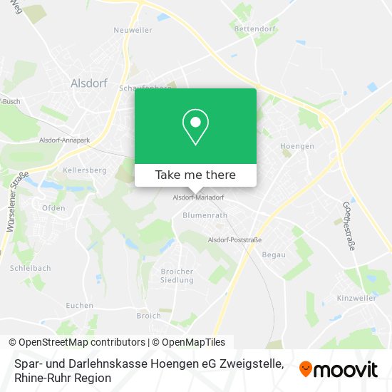 Spar- und Darlehnskasse Hoengen eG Zweigstelle map