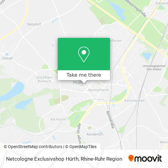 Netcologne Exclusivshop Hürth map