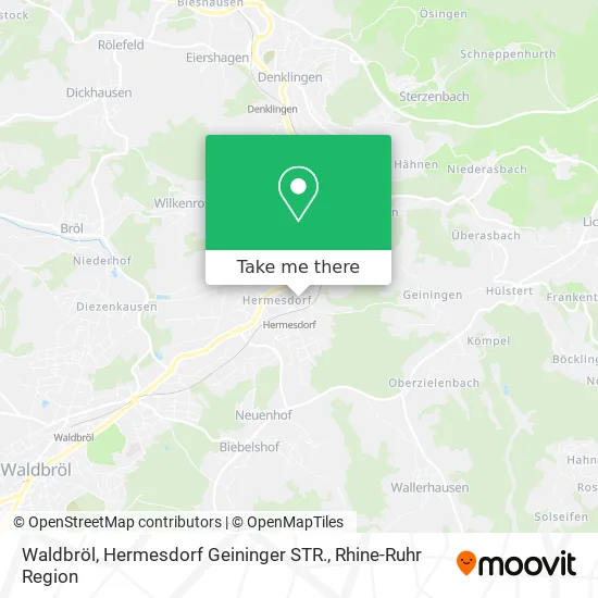 Карта Waldbröl, Hermesdorf Geininger STR.