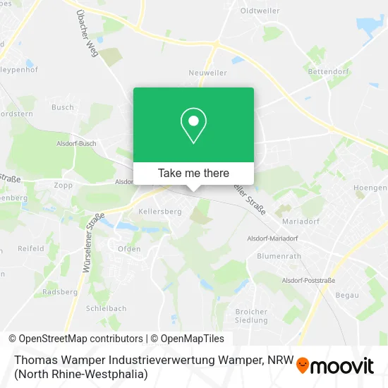 Карта Thomas Wamper Industrieverwertung Wamper