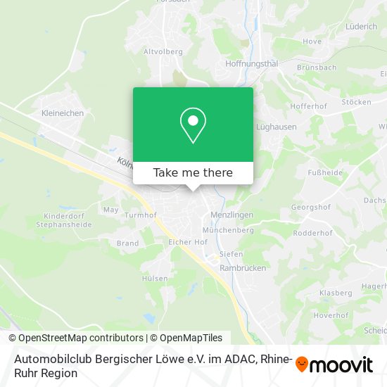 Карта Automobilclub Bergischer Löwe e.V. im ADAC