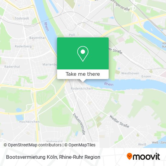 Bootsvermietung Köln map