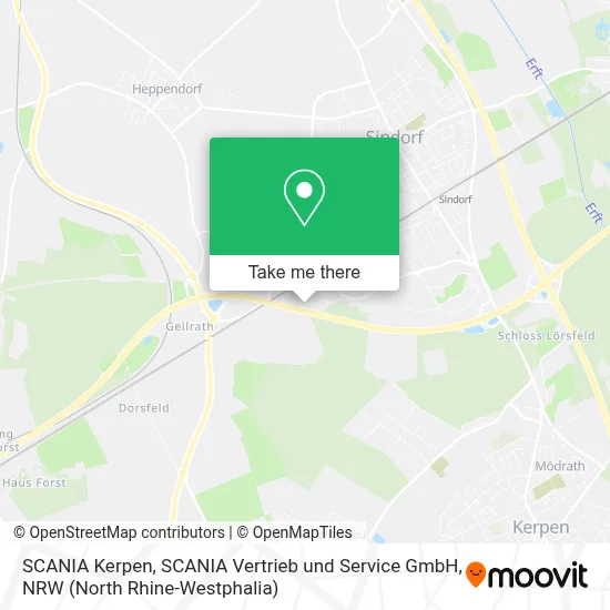SCANIA Kerpen, SCANIA Vertrieb und Service GmbH map
