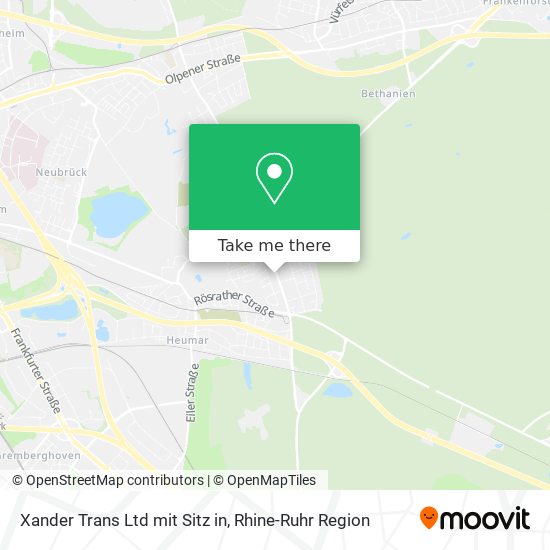 Xander Trans Ltd mit Sitz in map