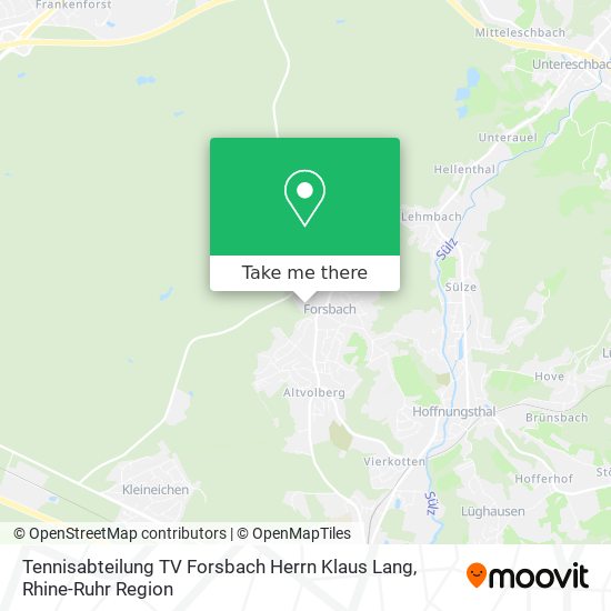 Tennisabteilung TV Forsbach Herrn Klaus Lang map