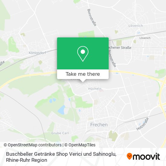 Buschbeller Getränke Shop Verici und Sahinoglu map