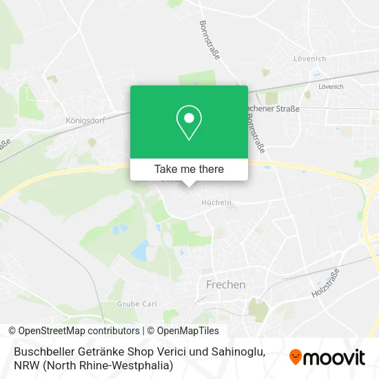 Карта Buschbeller Getränke Shop Verici und Sahinoglu