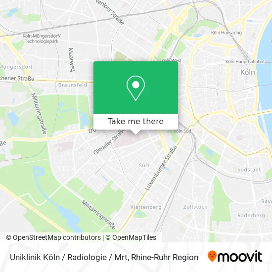 Карта Uniklinik Köln / Radiologie / Mrt