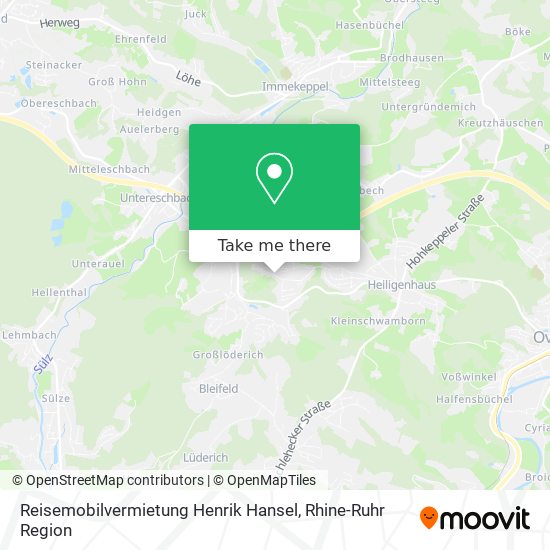 Reisemobilvermietung Henrik Hansel map