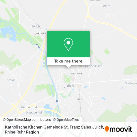 Карта Katholische Kirchen-Gemeinde St. Franz Sales Jülich