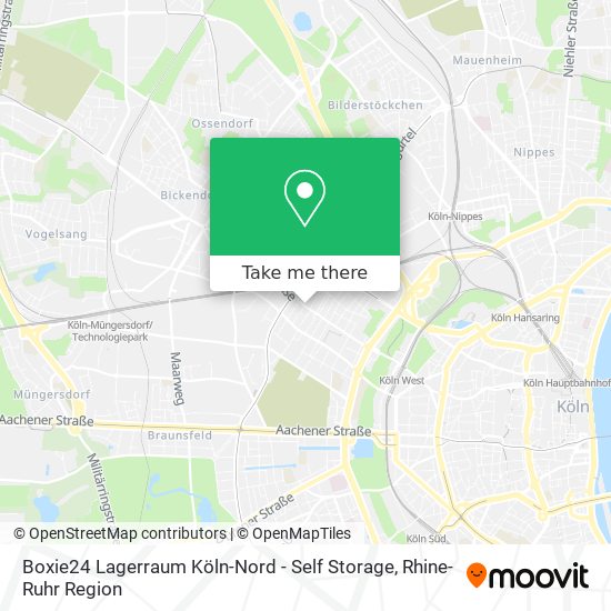 Boxie24 Lagerraum Köln-Nord - Self Storage map