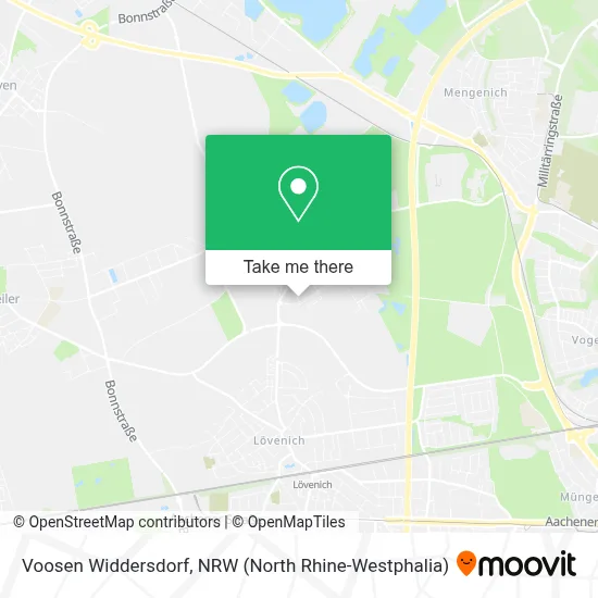 Voosen Widdersdorf map