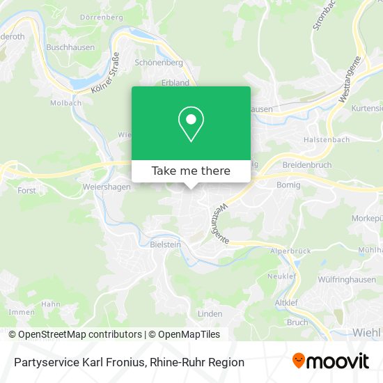 Partyservice Karl Fronius map