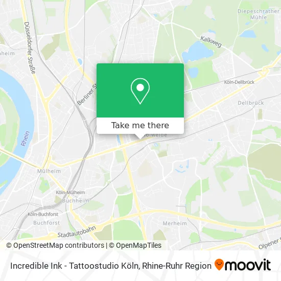 Карта Incredible Ink - Tattoostudio Köln