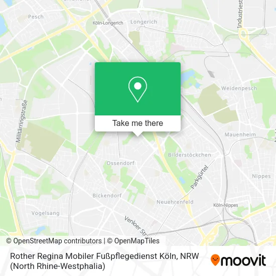 Карта Rother Regina Mobiler Fußpflegedienst Köln