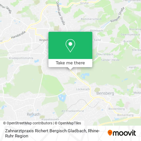 Карта Zahnarztpraxis Richert Bergisch Gladbach