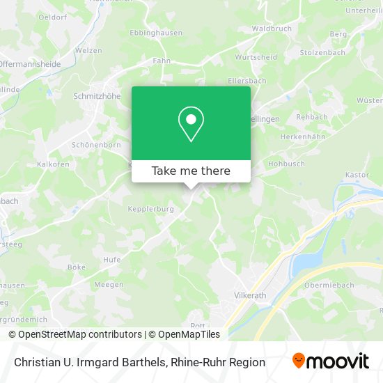 Christian U. Irmgard Barthels map