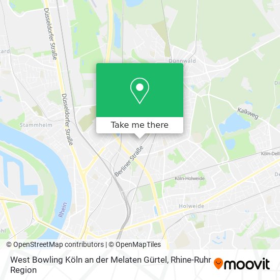 Карта West Bowling Köln an der Melaten Gürtel