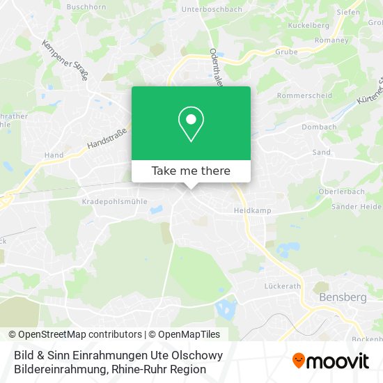 Bild & Sinn Einrahmungen Ute Olschowy Bildereinrahmung map