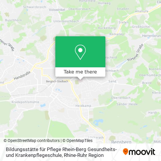 Bildungsstätte für Pflege Rhein-Berg Gesundheits-und Krankenpflegeschule map