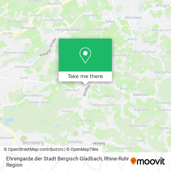 Карта Ehrengarde der Stadt Bergisch Gladbach