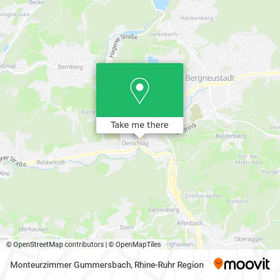 Карта Monteurzimmer Gummersbach